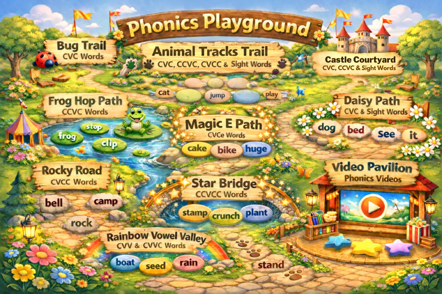 Phonics Playground interactive map